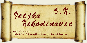 Veljko Nikodinović vizit kartica